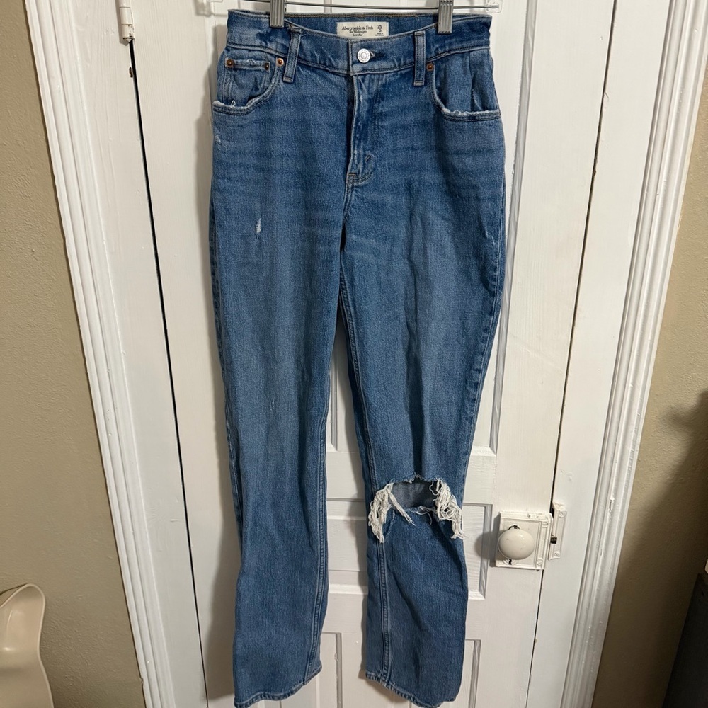 Abercrombie & Fitch ‘90s Straight Low Rise Jeans 0 Long 25 Tall